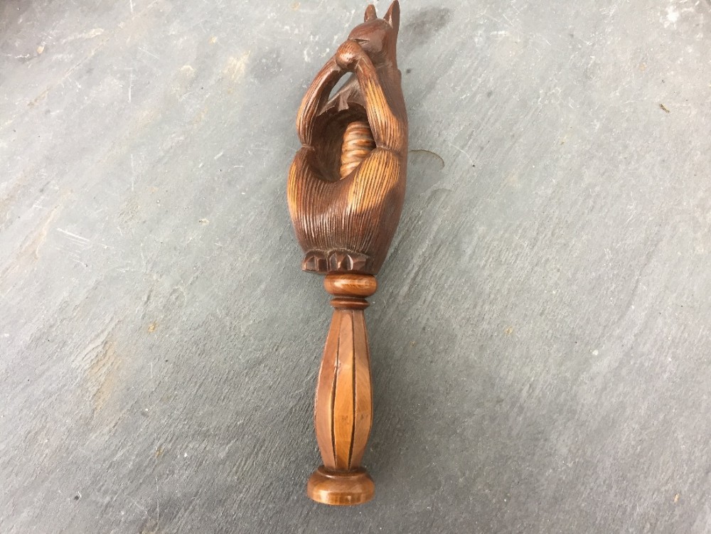 Antique Treen Squirrel Nutcracker