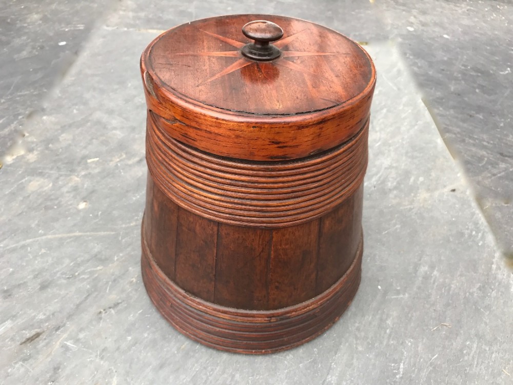 A Fabulous early to mid 19th century mahogany staved barrel