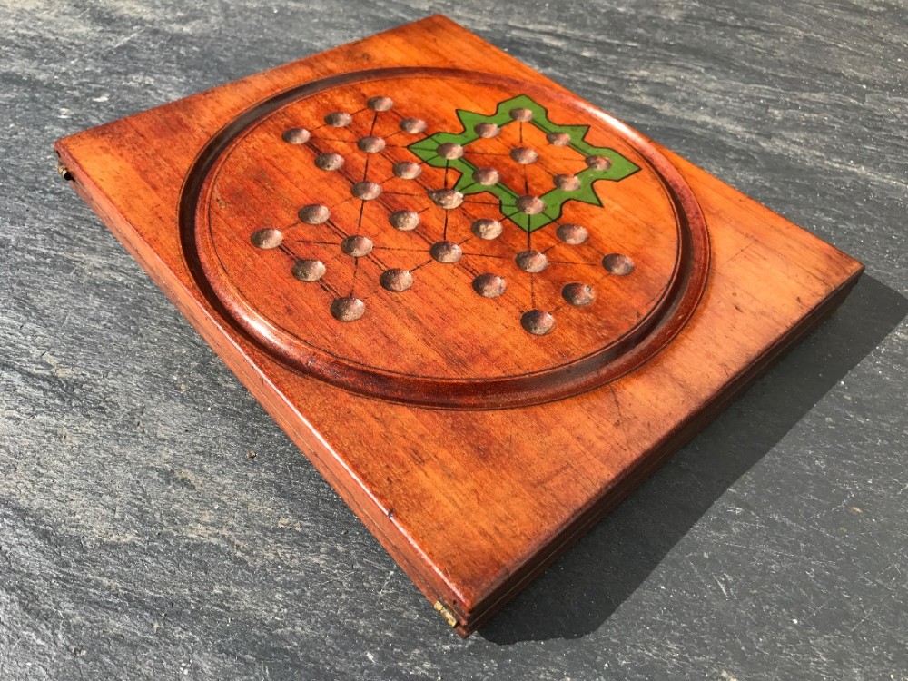An Unusual  Victorian Folding Mahogany Games Board