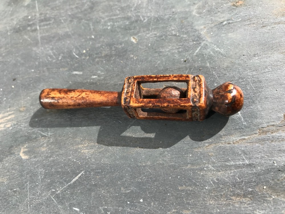 An 18th century treen Welsh Pipe Stopper