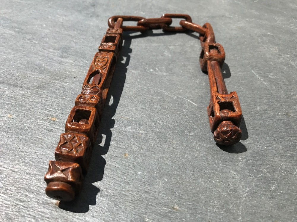 An interesting Folk Art knitting sheath 