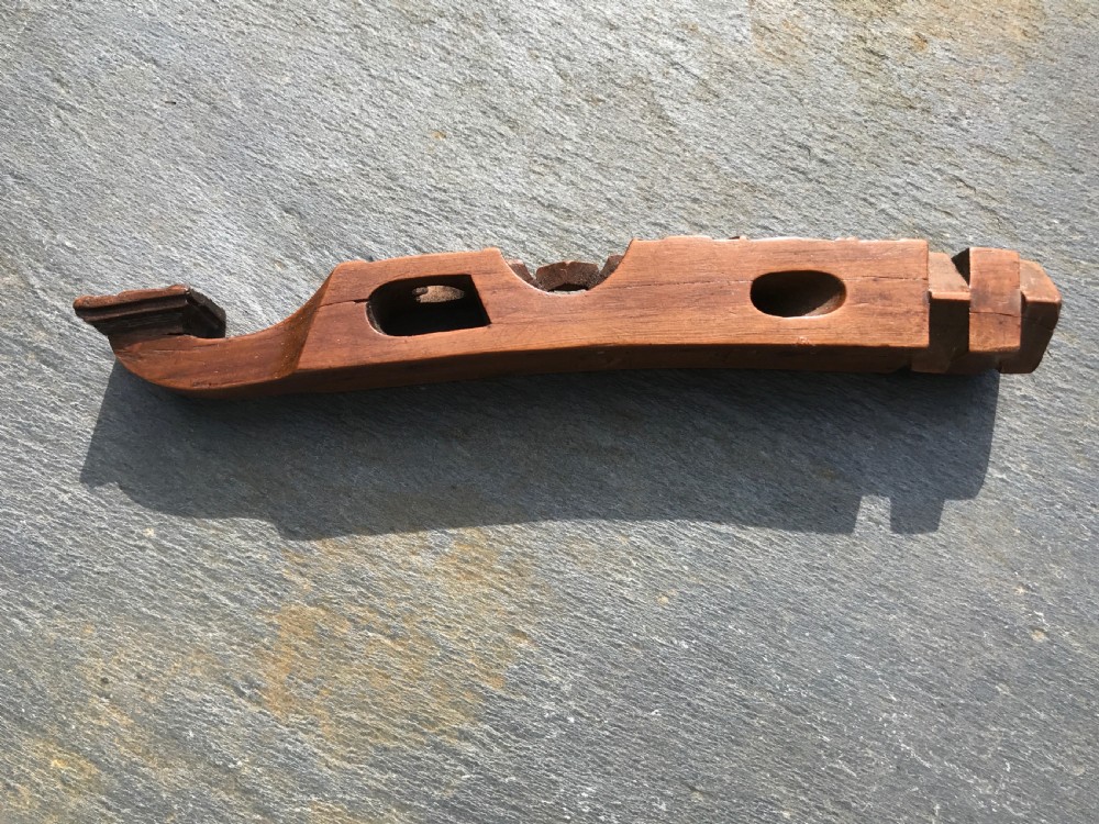 Antique Yew Wood Knitting Sheath - Carved Hearts View II