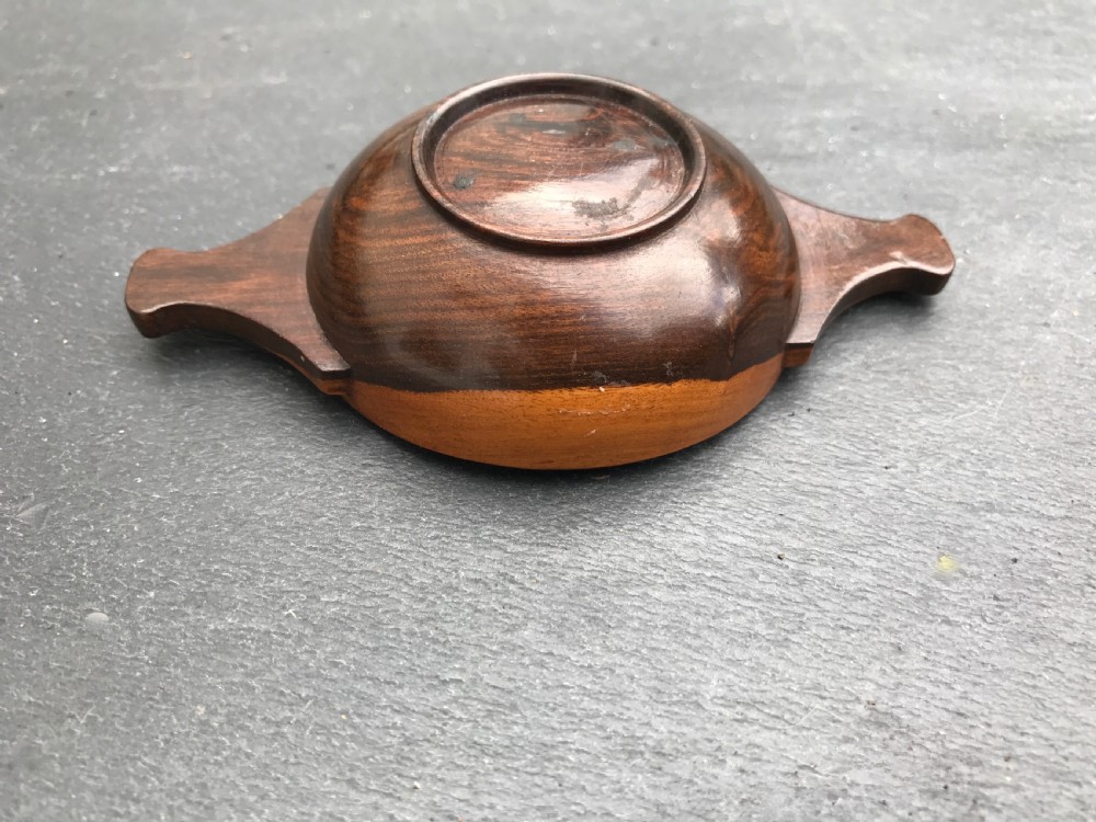 An unusual 19th century, antique treen Scottish Quaich  View II