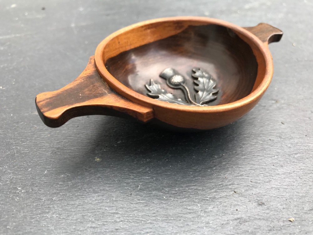 An unusual 19th century, antique treen Scottish Quaich  View III