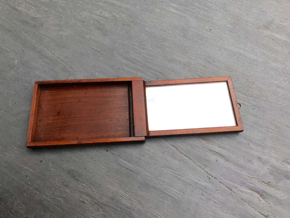 Antique Campaign Mirror - Mahogany View IV