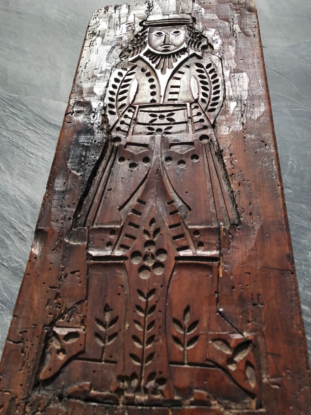 Antique Fruitwood Gingerbread Mould - double sided View II