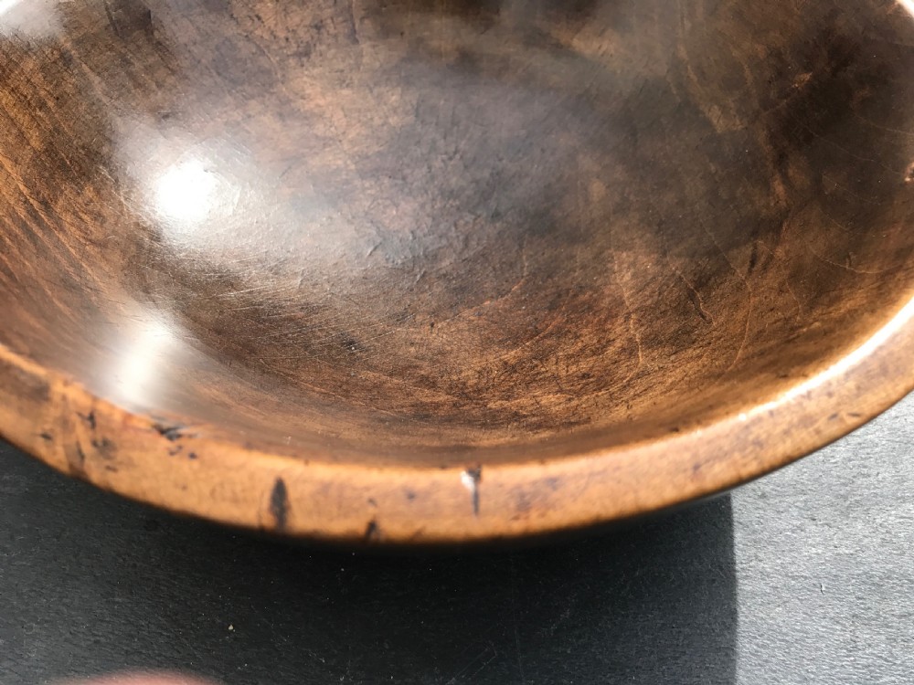 Antique Treen Sycamore Bowl View II