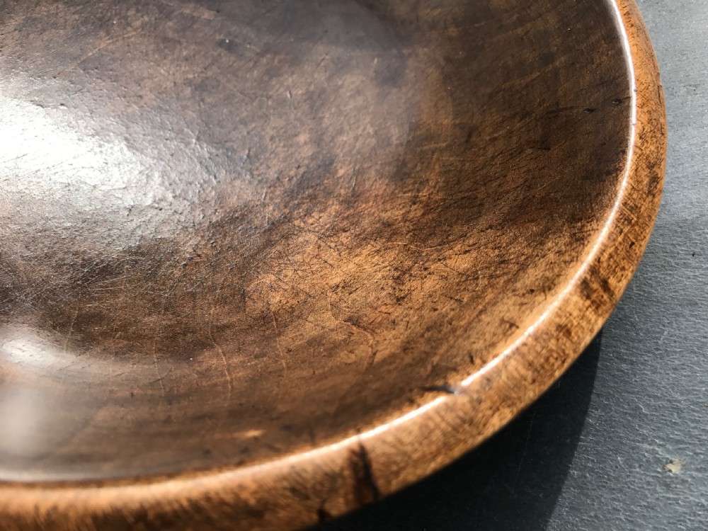 Antique Treen Sycamore Bowl View V