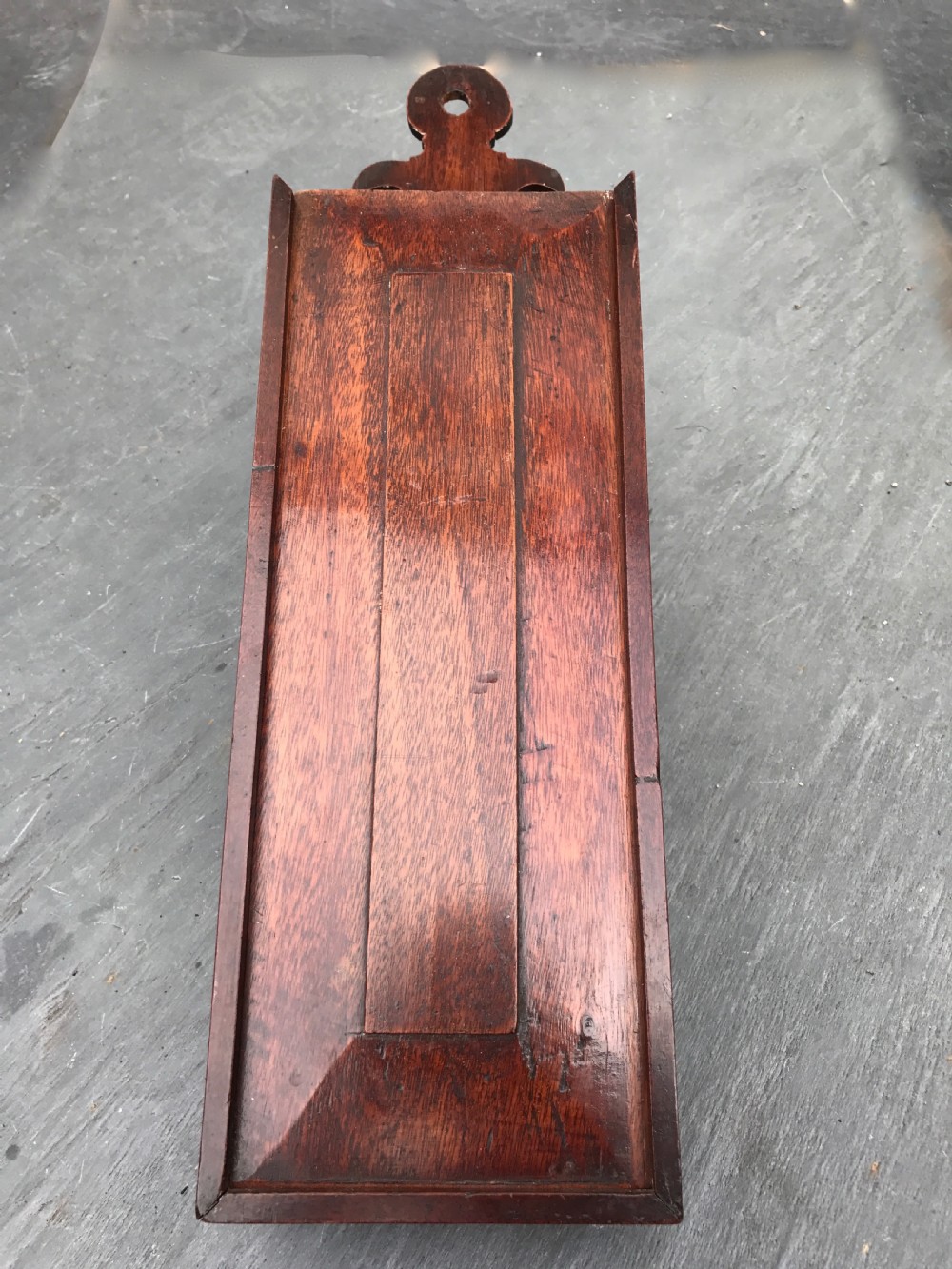 Antique Georgian Candle Box -plum/damson wood