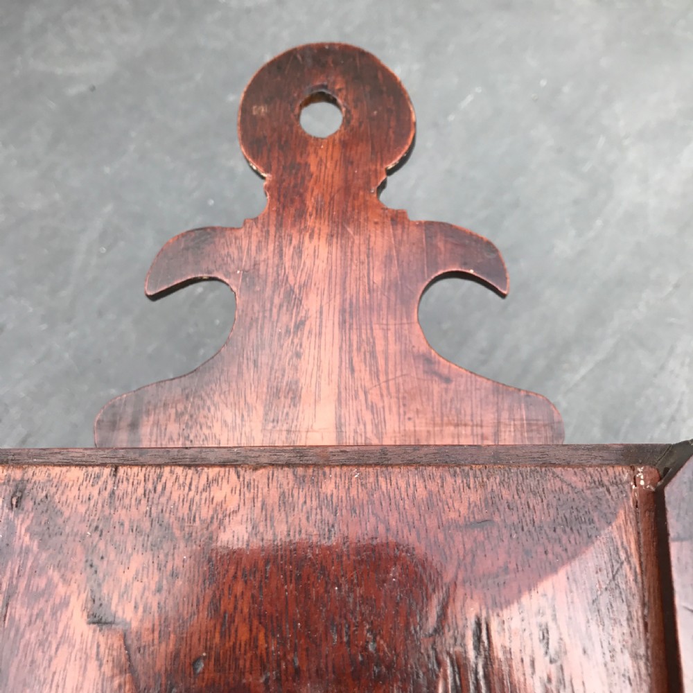 Antique Georgian Candle Box -plum/damson wood View II