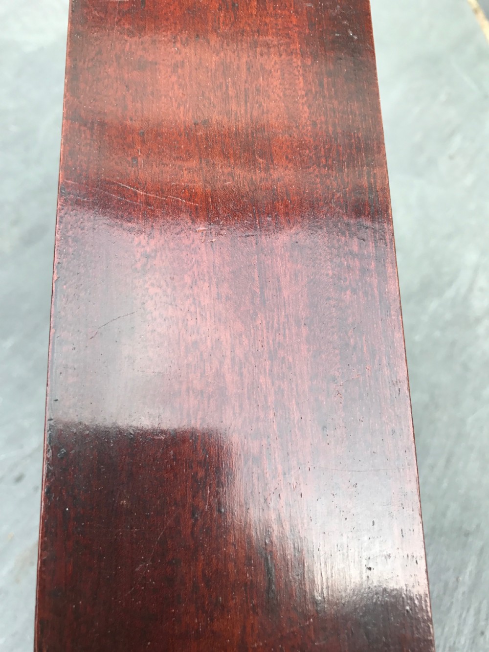 Antique Georgian Candle Box -plum/damson wood View III