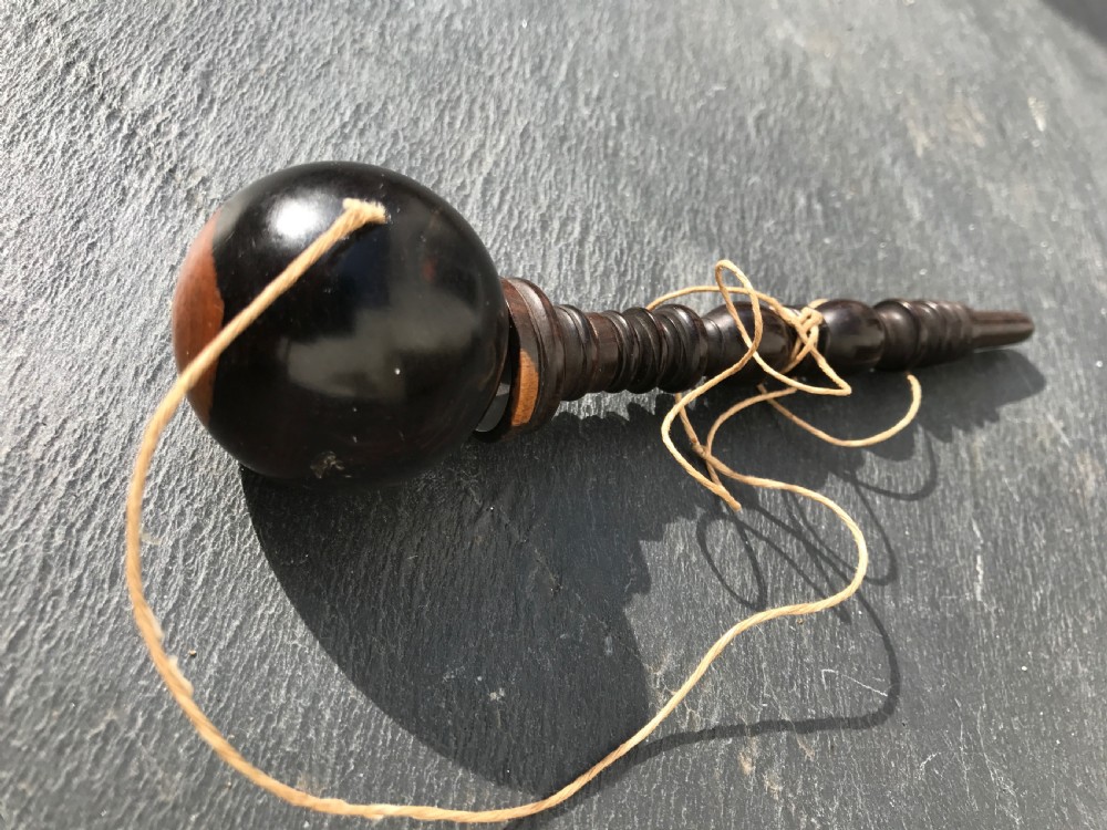 An Antique Treen  Bilboquet/Ball and Cup Game - lignum vitae View III