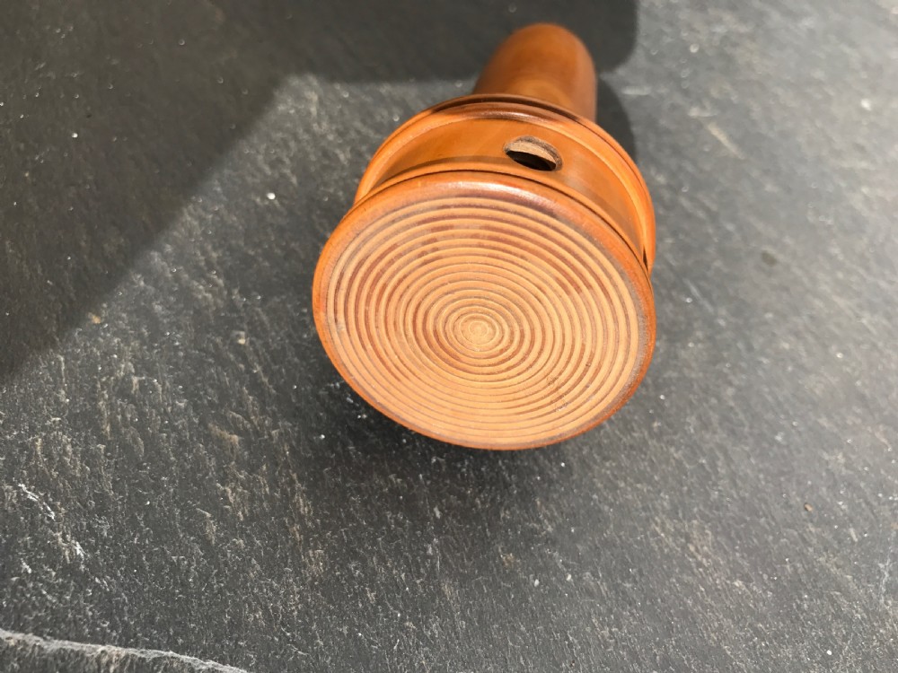 An Unusual 19th century treen  boxwood travelling candlestick View II