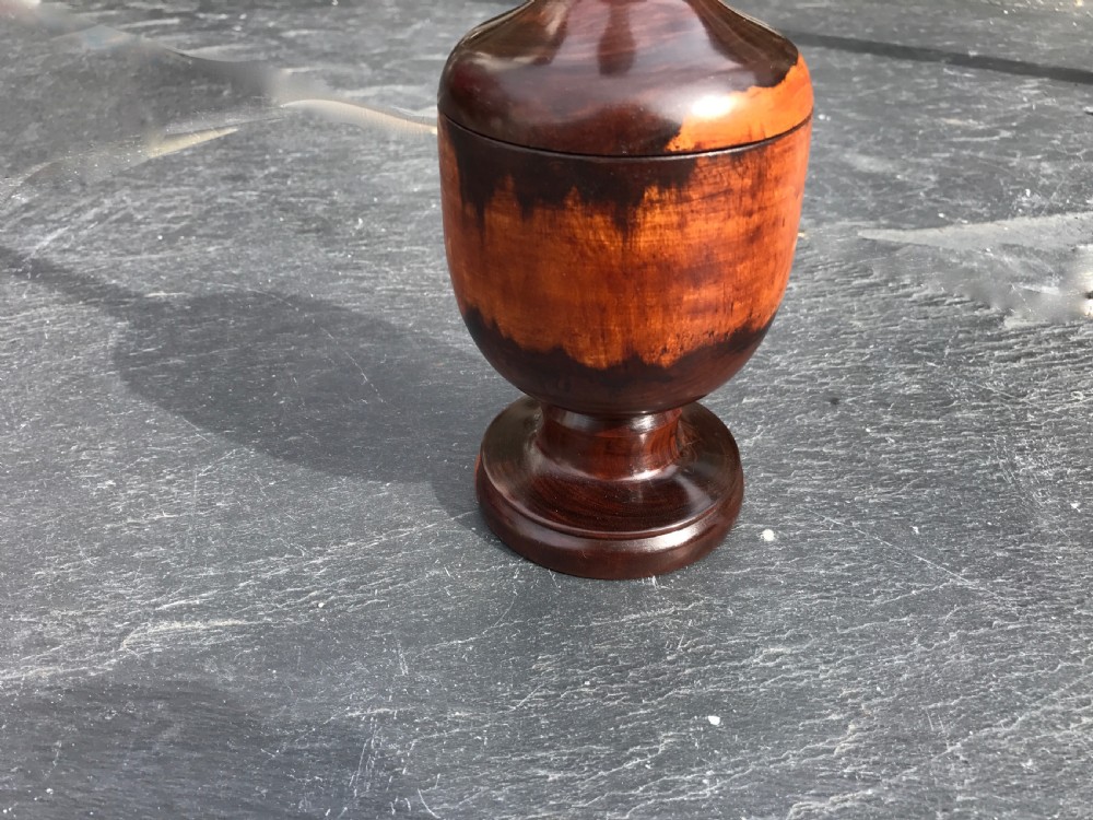 Antique Lidded Pestle and Mortar - lignum vitae View III