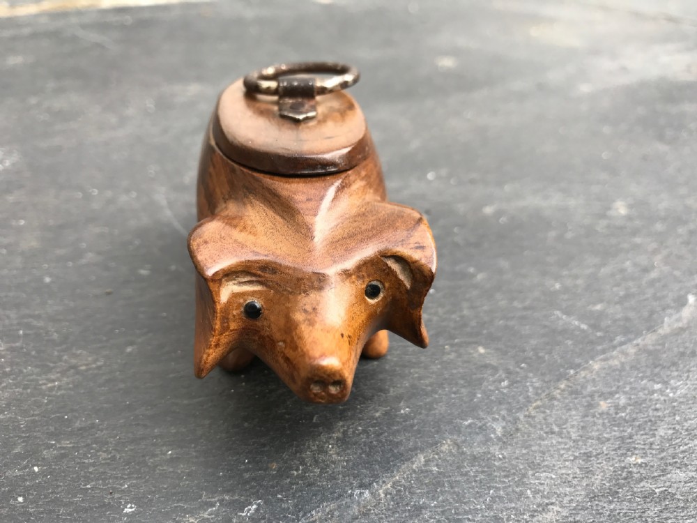 Antique Snuff Box - in the form of a pig View II