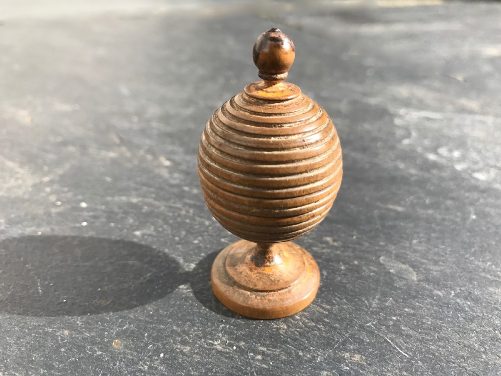 Antique Boxwood Magic Trick - disappearing ball View III
