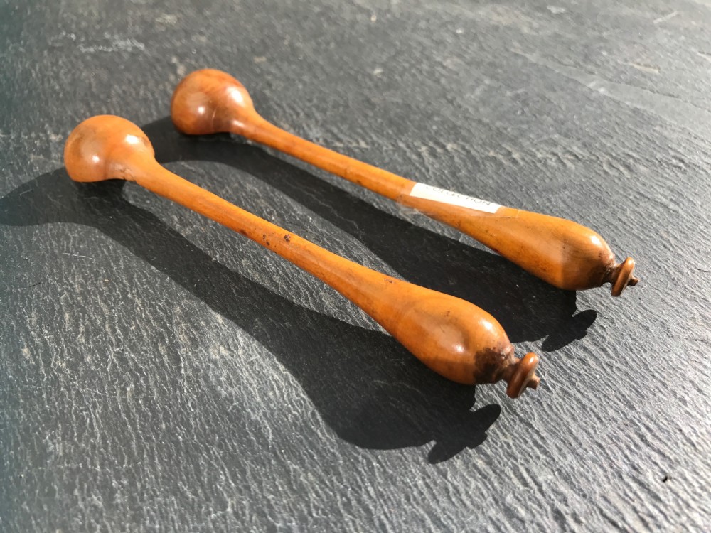Antique Pair Snuff/Salt Spoons View III