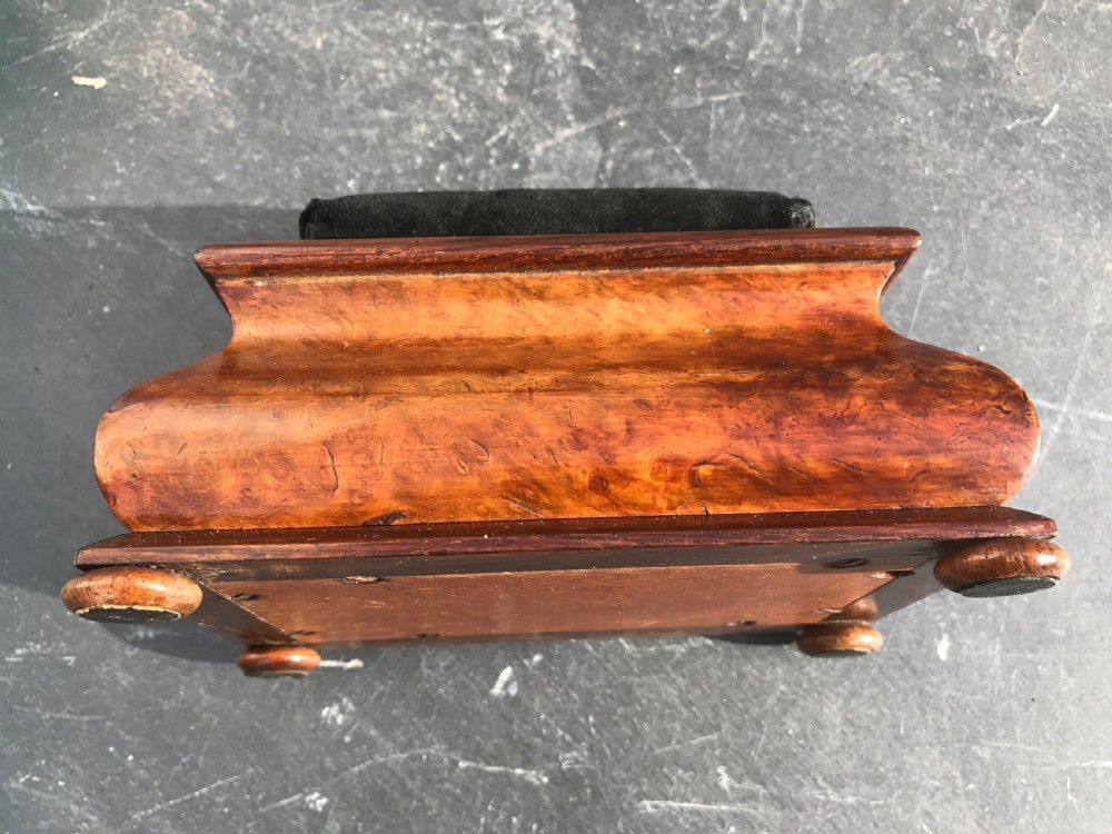 A Victorian burr walnut pincushion box  View III