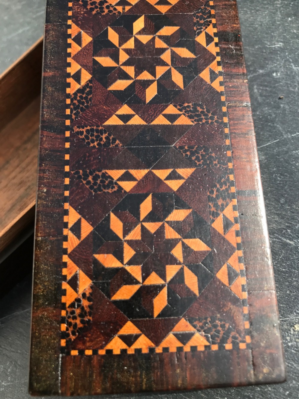 Antique Tunbridge Ware Box View IV