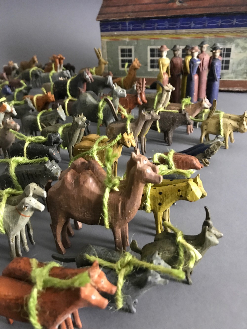 A very nicely painted  German 19th century Noah's Ark - 150 animals View III