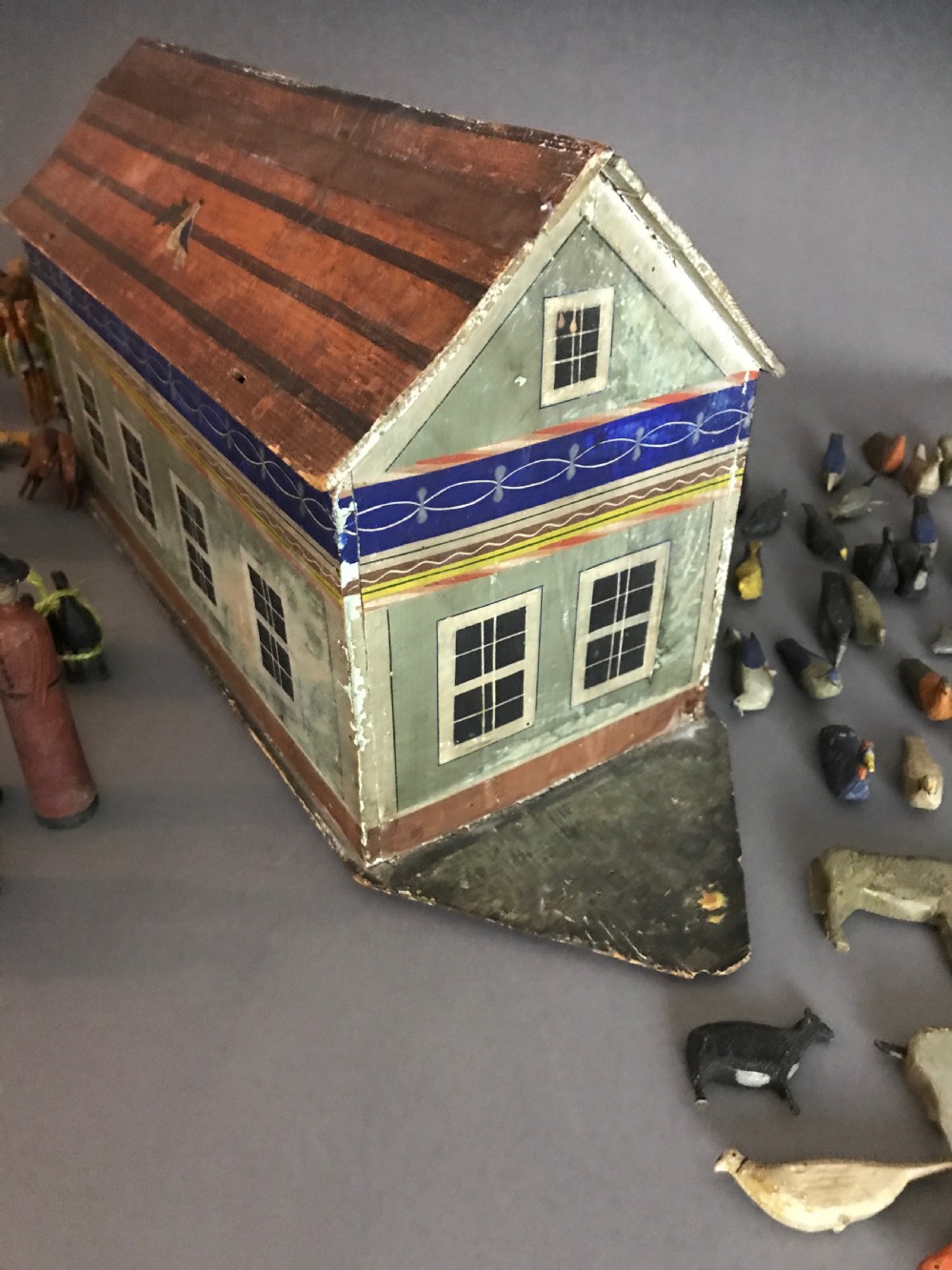 A very nicely painted  German 19th century Noah's Ark - 150 animals View IV