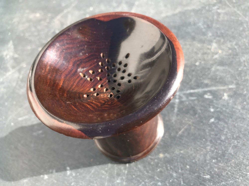 A very nice 19th century lignum vitae pounce pot View III