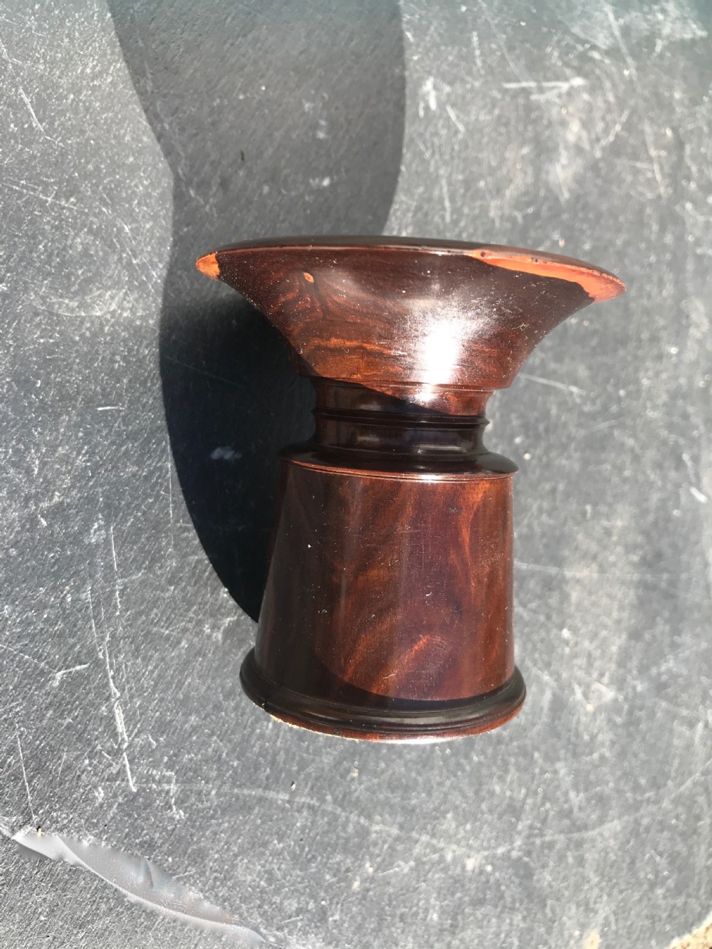 A very nice 19th century lignum vitae pounce pot View IV