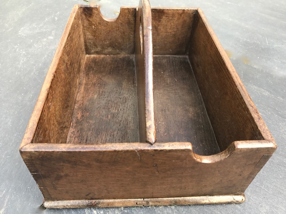 A Georgian Oak Treen Bottle Carrier View IV
