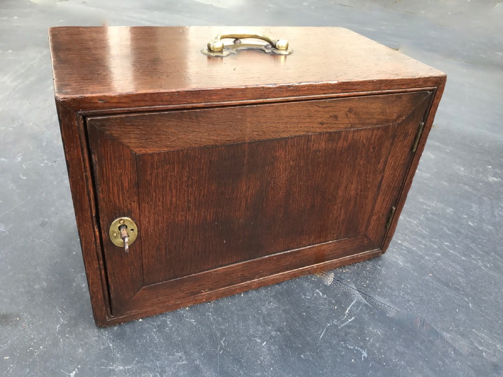 Antique Oak Collectors Cabinet View II