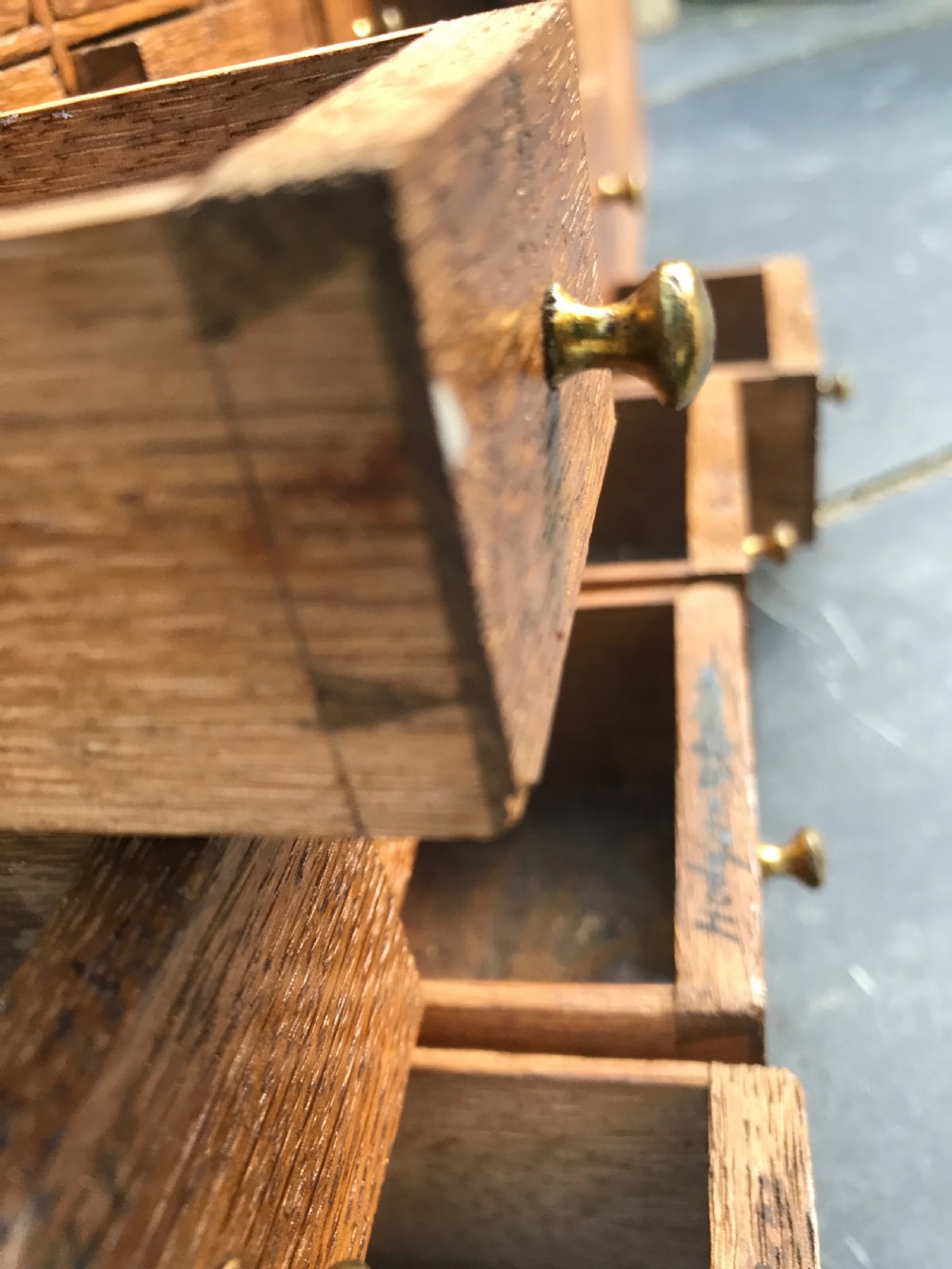 Antique Oak Collectors Cabinet View III