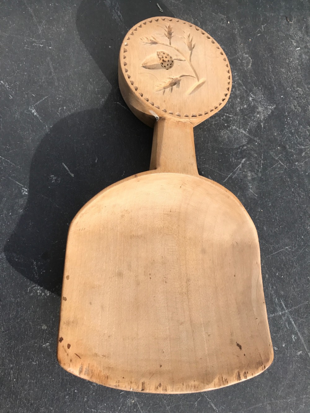 A Rare Welsh Scoop with Double Sided Butter Stamp View V