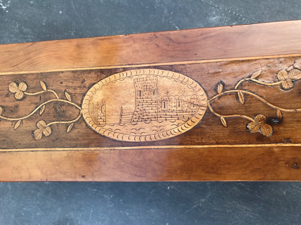 A 19th century Irish Killarney Ware Box  - Shamrock inlay View II