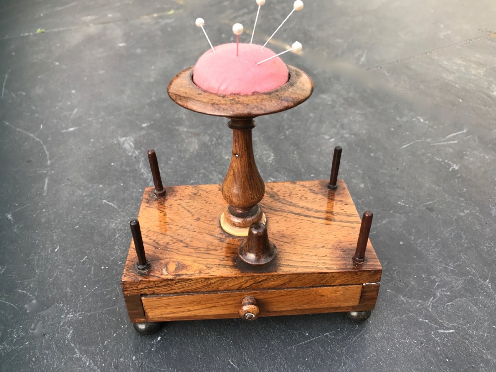 A Georgian Rosewood Sewing Stand