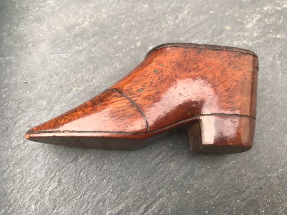 Antique Snuff Shoe Box - well patinated View III