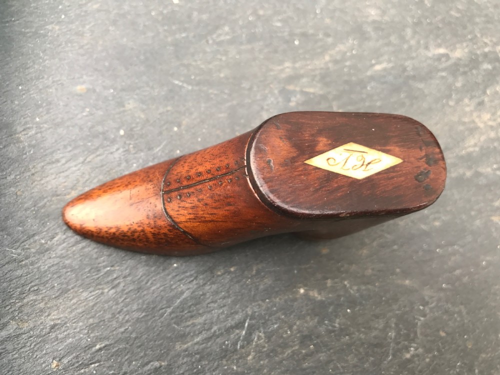 Antique Snuff Shoe Box - well patinated View IV