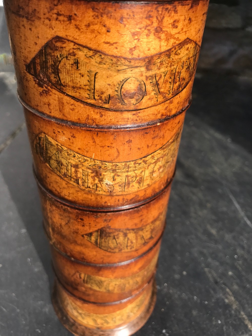 Antique Spice Tower - five tier View III