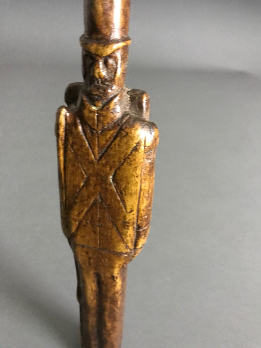 A Rare Antique Knitting Sheath - in the form of a soldier View III