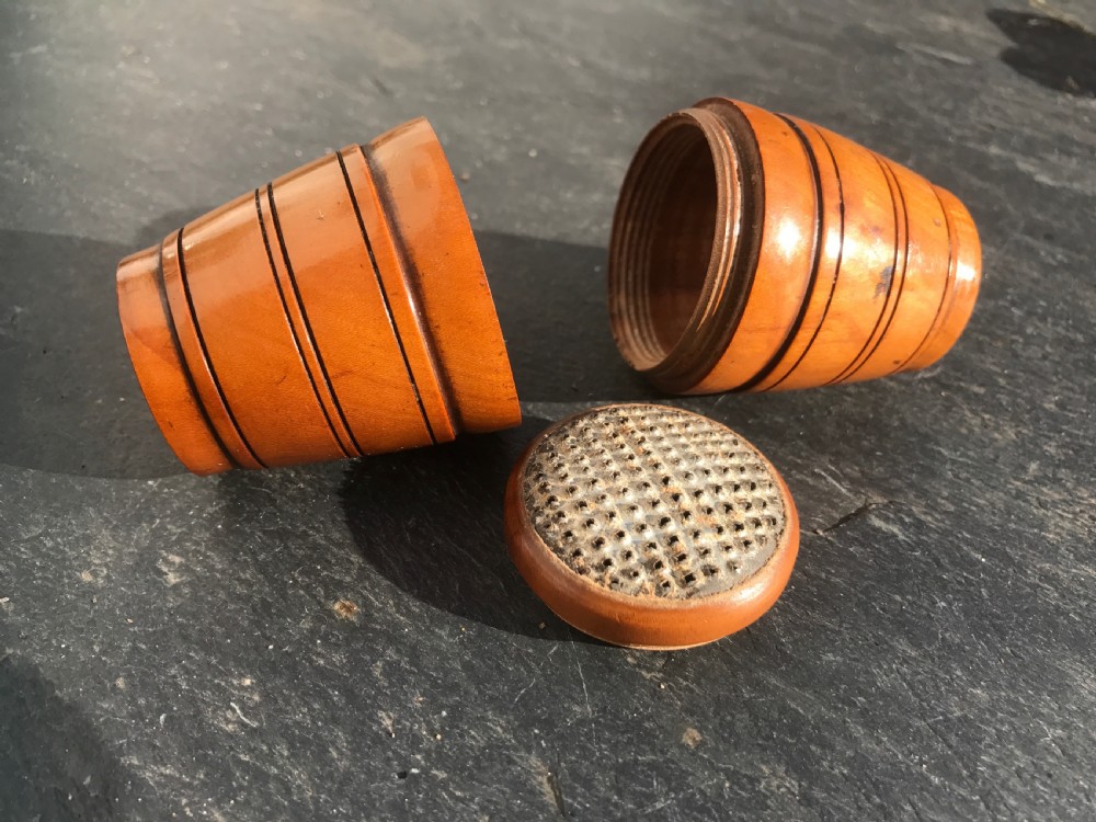 Antique Applewood Table Nutmeg Grater View II