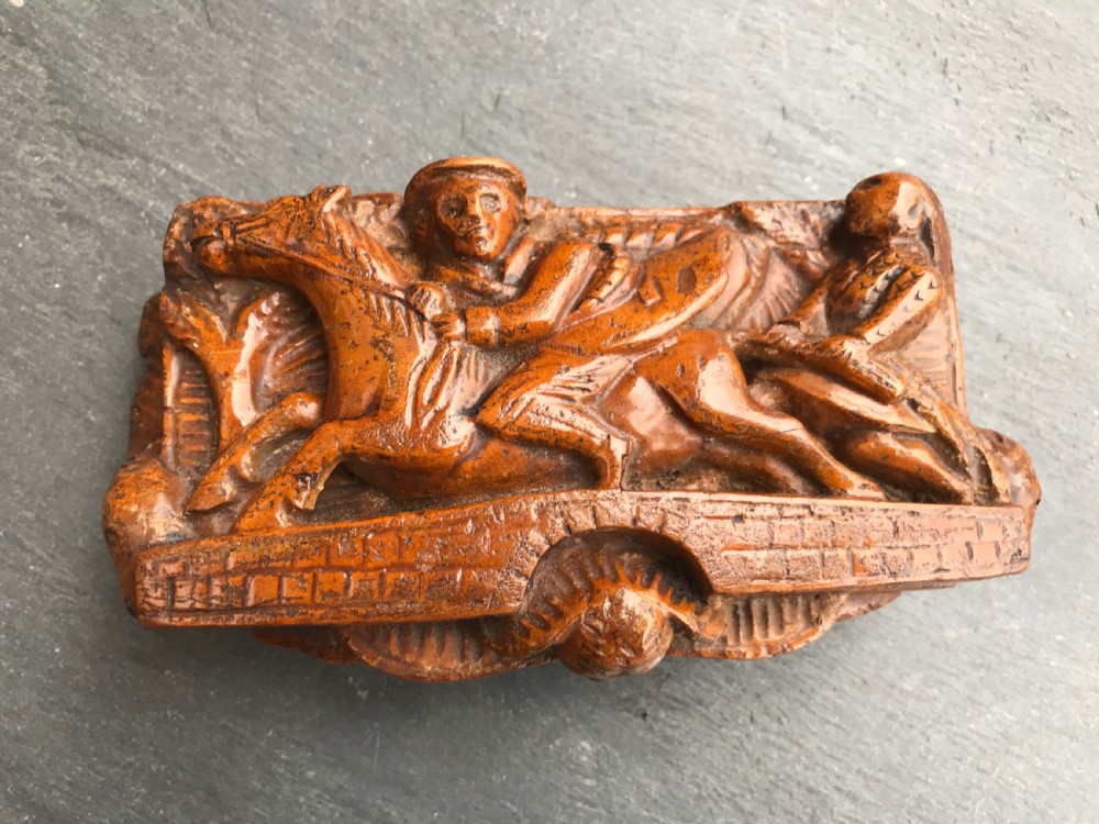 Antique  Scottish Table Snuff Box - Robert Burns Tam 'O Shanter Poem