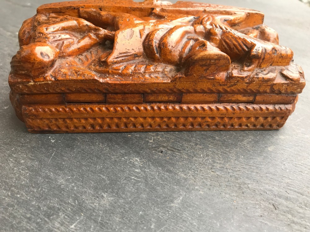 Antique  Scottish Table Snuff Box - Robert Burns Tam 'O Shanter Poem View IV