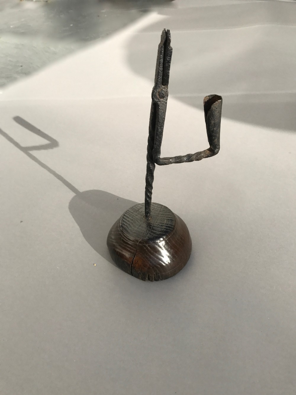 Antique Rushlight - on its original base