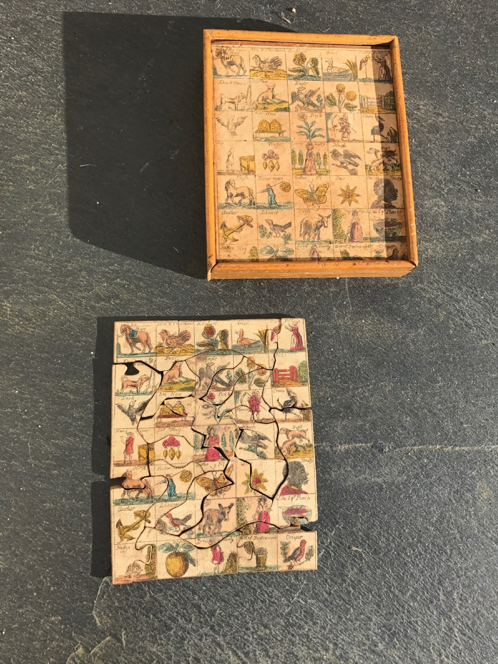 Antique jigsaw - alphabet