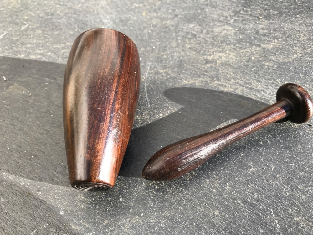 Antique snuff mortar and pestle View II