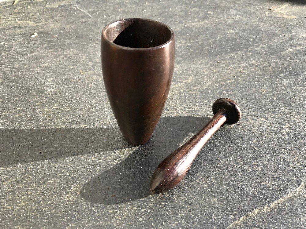 Antique snuff mortar and pestle View III