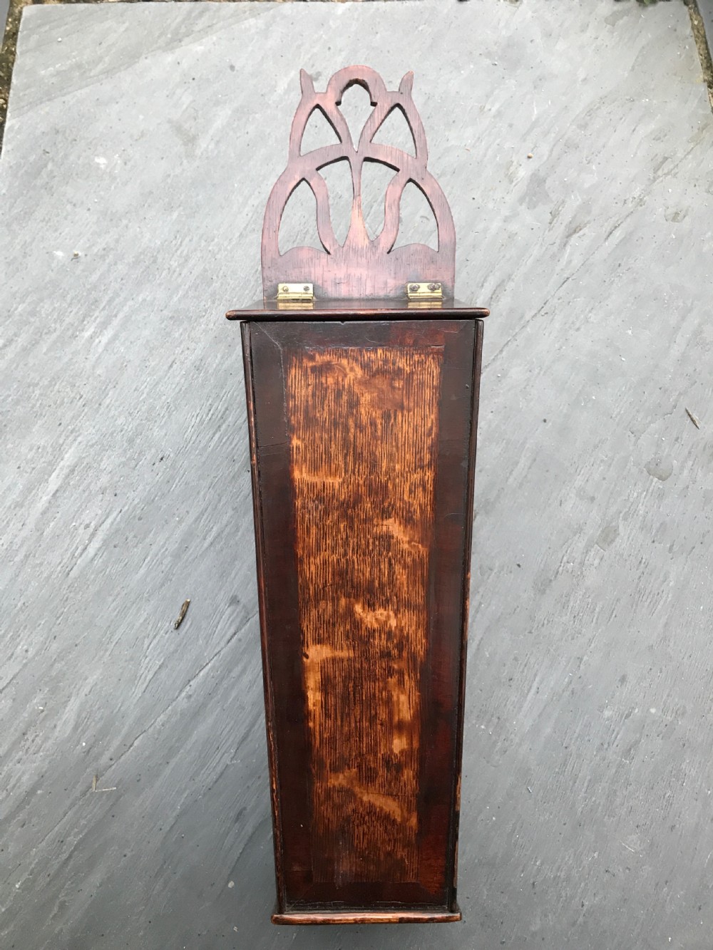 Antique Oak Candle Box