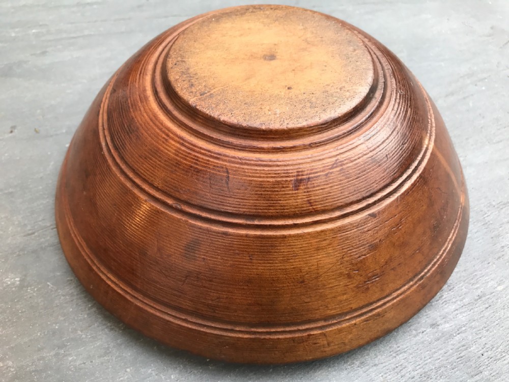 Antique Treen  English Sycamore Bowl - Good Proportions View II
