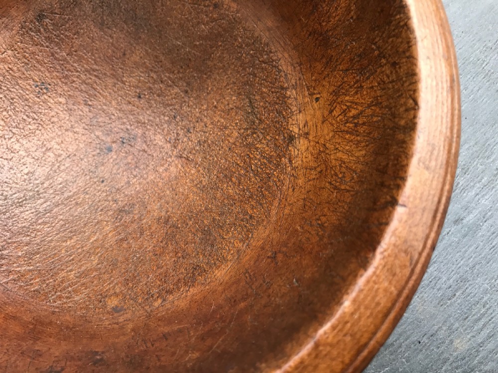 Antique Treen  English Sycamore Bowl - Good Proportions View III
