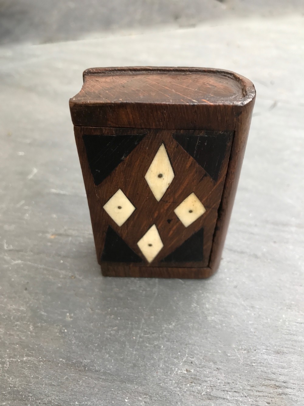 Antique Snuff Book Box - inlaid with bone and ebony View IV