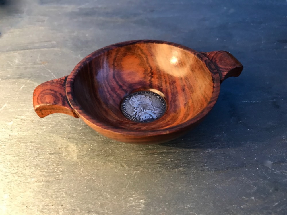 Antique treen Laburnum Wood Scottish Quaich