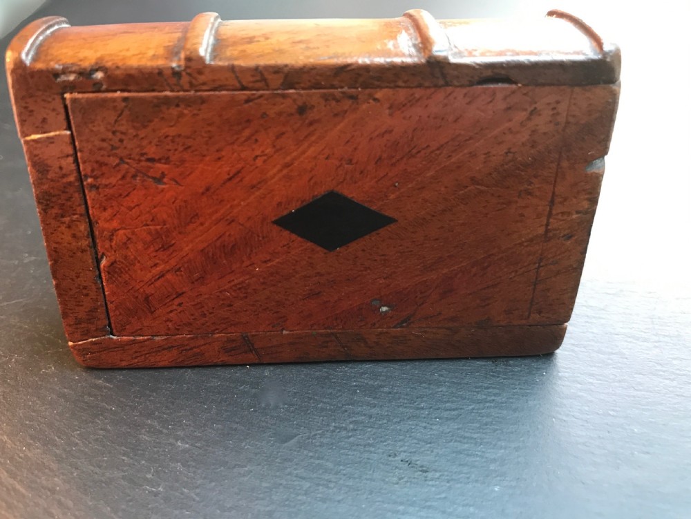 Antique Treen Snuff  Box - in the shape of a book View II